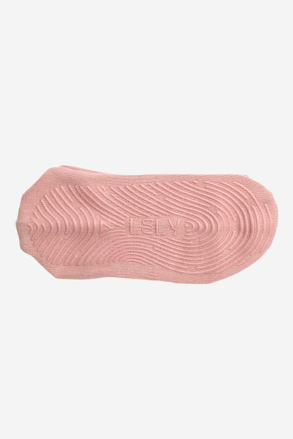 Pink sock sole with LELY branded grips